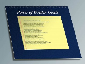power of writting your goals and dreams