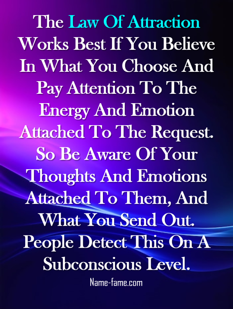 The law of attraction quote