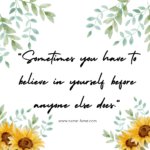Believe in yourself